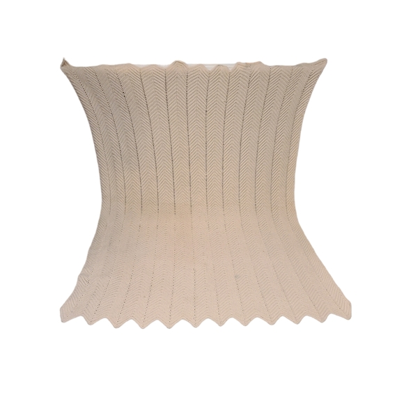 Off White Crocheted Afghan - Picture 1 of 7